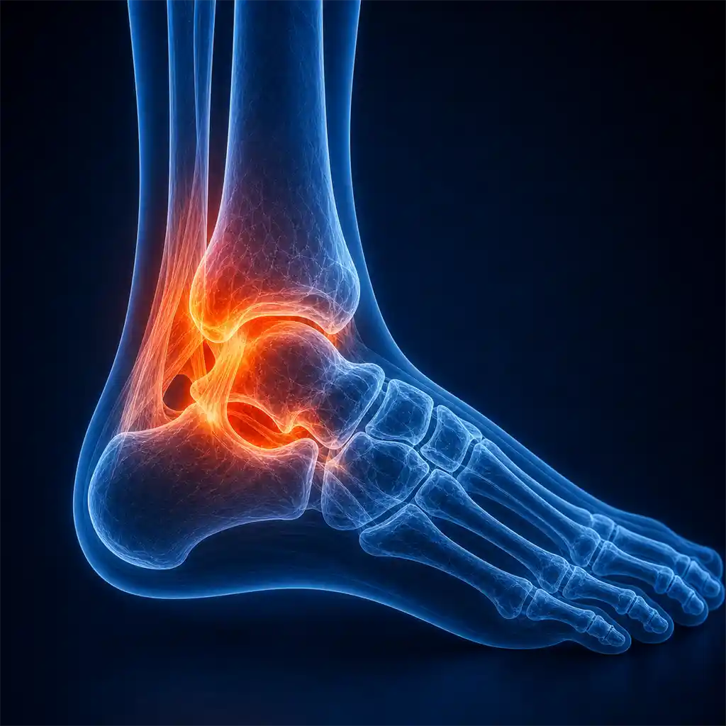 Ankle pain x-ray style image