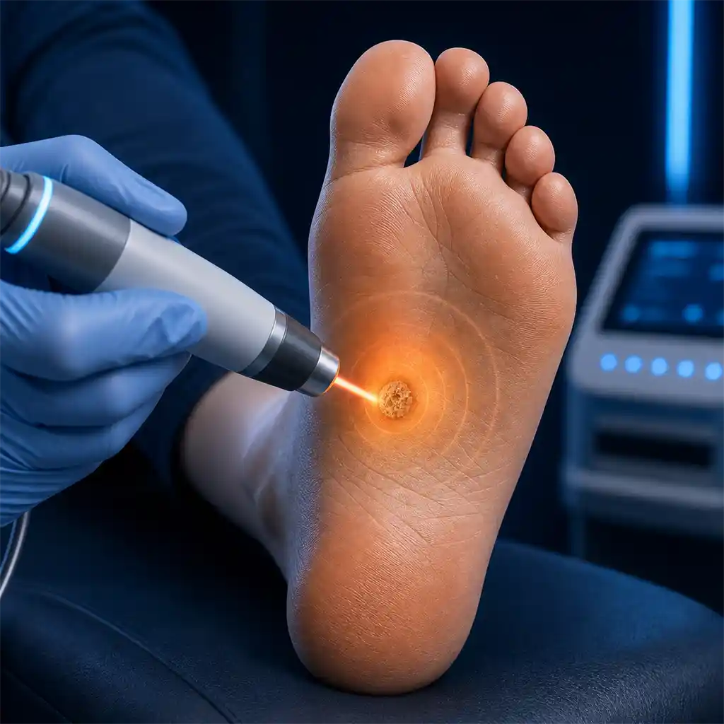 Plantar wart assessment for painful lesions on the sole